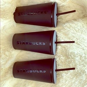 Starbucks reusable cup with straw